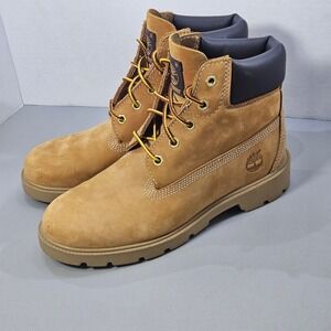 Timberland Boys 6" Premium Waterproof Boots Wheat Nubuck Size 4.5Y Style 10960